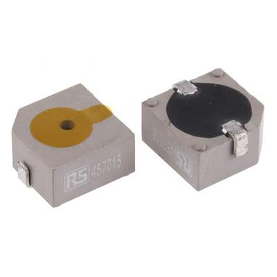 RS PRO 85dB SMD Square Wave External Piezo Buzzer, 12.8 x 12.8 x 6.5mm, 8V Min, 16V Max