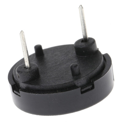 RS PRO 75dB Through Hole Continuous External Piezo Buzzer, 16.5 (Dia.) x 6.7mm, 1V ac Min, 30V ac Max