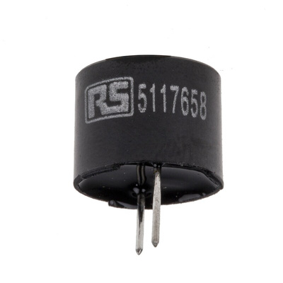 RS PRO 85dB PCB Mount Continuous Internal Magnetic Buzzer Component, 12 (Dia.) x 9.5mm, 4V dc Min, 6V dc Max