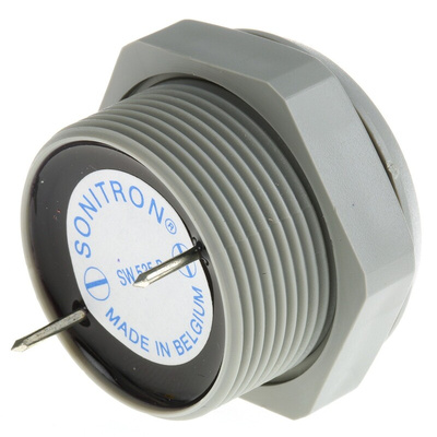 Sonitron 87dB Panel Mount Warbler Internal Buzzer, 36.5 (Dia.) x 26mm, 5V dc Min, 35V dc Max