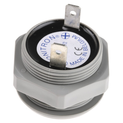Sonitron 87dB Panel Mount Continuous Internal Piezo Buzzer, 36.5 x 26mm, 2V dc Min, 35V dc Max