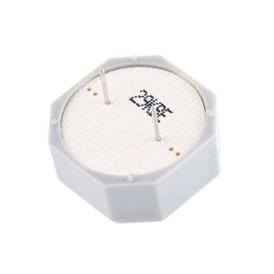 Sonitron 90dB Through Hole Continuous External Piezo Buzzer, 21 x 21 x 9.5mm, 0V ac Min, 30V ac Max