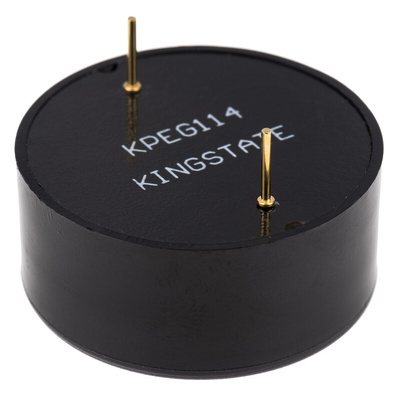 RS PRO 93dB Through Hole Continuous External Piezo Buzzer, 30 (Dia.) x 13.5mm, 30V ac Max