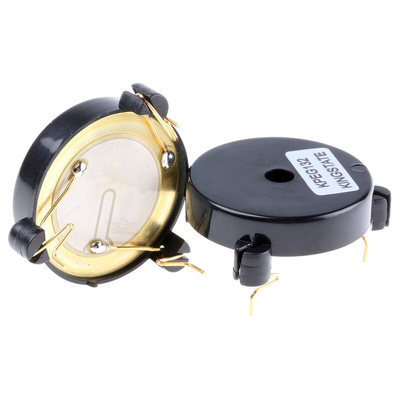RS PRO 83dB Through Hole Continuous Internal Piezo Buzzer, 28.6 (Dia.) x 7.5mm, 3V dc Min, 28V dc Max