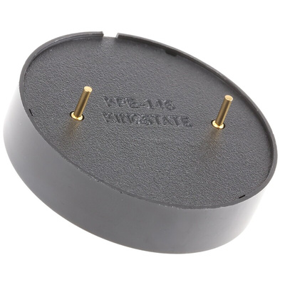 Kingstate 85dB Through Hole Continuous External Piezo Buzzer, 44 (Dia.) x 10mm, 50V ac Max