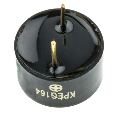 RS PRO 80dB Through Hole Continuous External Piezo Buzzer, 13.7 (Dia.) x 7.6mm, 20V ac Max