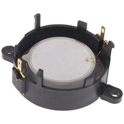 RS PRO 100dB Screw Mount Continuous, Intermittent External Piezo Buzzer, 44.8 x 23mm, 100V ac Max