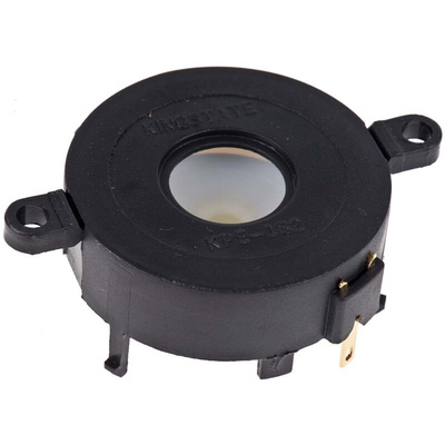 RS PRO 100dB Screw Mount Continuous, Intermittent External Piezo Buzzer, 44.8 x 23mm, 100V ac Max