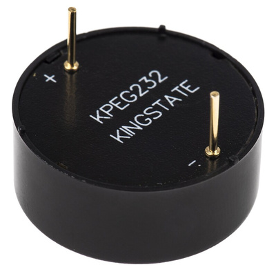 RS PRO 75dB Through Hole Continuous Internal Buzzer, 23.3 (Dia.) x 10.2mm, 3V dc Min, 20V dc Max