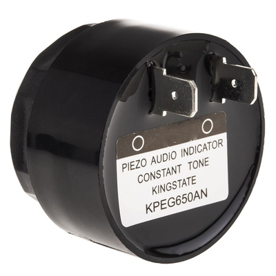 RS PRO 87dB Panel Mount Continuous Internal Buzzer, 42.5 (Dia.) x 42.5mm, 4V dc Min, 28V dc Max