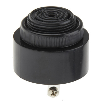 RS PRO 80dB Panel Mount Fast Pulse Internal Piezo Buzzer, 42.5 (Dia.) x 33mm, 6V dc Min, 28V dc Max