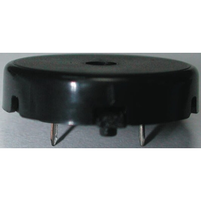 RS PRO 84dB Through Hole Continuous External Piezo Buzzer, 22.1 (Dia.) x 6.6mm, 30V ac Max