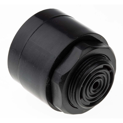 RS PRO 87dB Panel Mount Continuous Internal Piezo Buzzer, 42.5 (Dia.) x 33mm, 60V ac/dc Min, 250V ac/dc Max