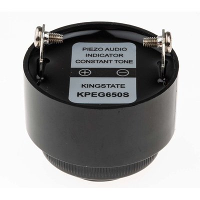 RS PRO 98dB Panel Mount Continuous Internal Buzzer, 42.5 (Dia.) x 33mm, 4V dc Min, 28V dc Max