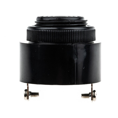 RS PRO 80dB Panel Mount Slow Pulse Internal Piezo Buzzer, 42.5 (Dia.) x 33mm, 6V dc Min, 28V dc Max