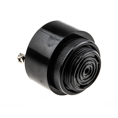 RS PRO 80dB Panel Mount Slow Pulse Internal Piezo Buzzer, 42.5 (Dia.) x 33mm, 6V dc Min, 28V dc Max