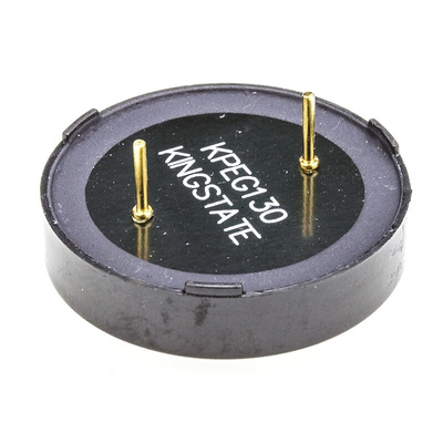 RS PRO 90dB Through Hole Continuous External Piezo Buzzer, 30.2 (Dia.) x 7.5mm, 30V ac Max
