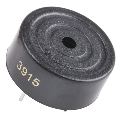RS PRO 75dB Through Hole Continuous Internal Buzzer, 23.3 (Dia.) x 10.2mm, 3V dc Min, 20V dc Max