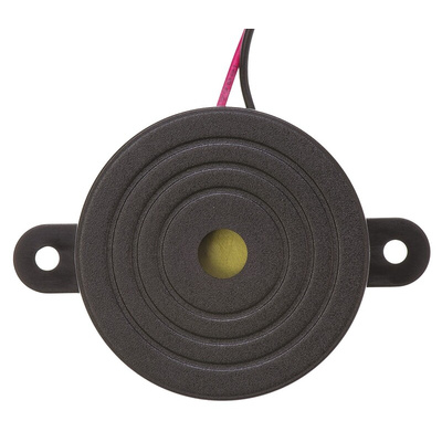 RS PRO 92dB Panel Mount Continuous Internal Buzzer, 14.8 (Dia.) x 16mm, 3V dc Min, 20V dc Max