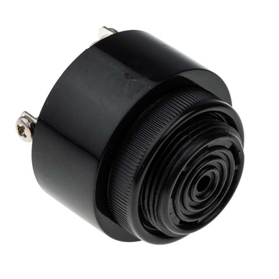 RS PRO 92dB Panel Mount Continuous, Fast Pulse Internal Buzzer, 42.5 (Dia.) x 42.5mm, 6V dc Min, 28V dc Max