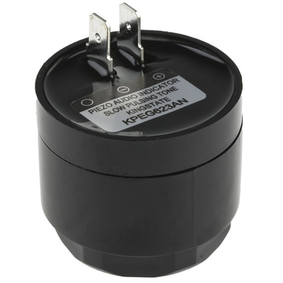 RS PRO 85dB Panel Mount Slow Pulse Internal Buzzer, 42.5 x 42mm, 60V ac/dc Min, 250V ac/dc Max