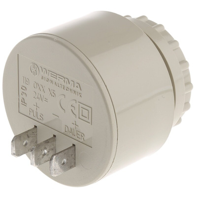 Werma 90dB Panel Mount Continuous, Slow Pulse Internal Piezo Buzzer, 43 x 40mm, 24V ac/dc Max