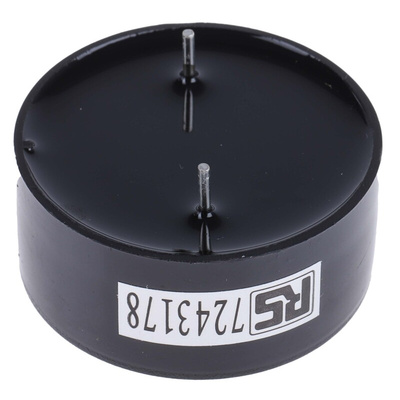 RS PRO 100dB Through Hole Continuous Internal Piezo Buzzer, 31.25 (Dia.) x 14mm, 5V dc Min, 15V dc Max