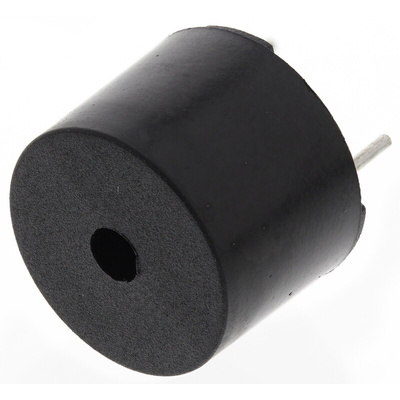 RS PRO 80dB PCB Mount Continuous Internal Magnetic Buzzer Component, 12 (Dia.) x 14mm, 2V dc Min, 3V dc Max