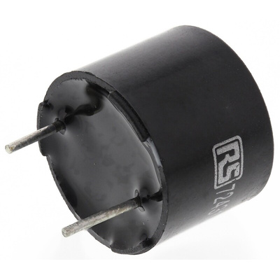 RS PRO 80dB PCB Mount Continuous Internal Magnetic Buzzer Component, 12 (Dia.) x 14mm, 2V dc Min, 3V dc Max
