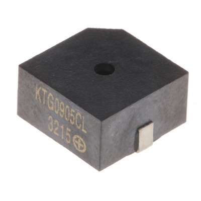 Kingstate 80dB SMD Continuous Internal Magnetic Buzzer Component, 9.6 x 9.6 x 5mm, 4V ac Min, 7V ac Max