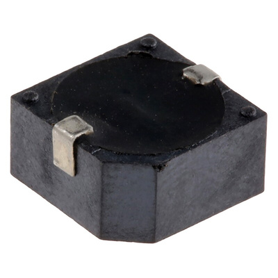 RS PRO 85dB SMD Continuous Internal Magnetic Buzzer Component, 9.6 x 9.6 x 5mm, 7V Min, 15V Max
