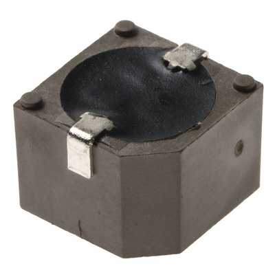 RS PRO 90dB SMD Continuous Internal Magnetic Buzzer Component, 12.8 x 12.8 x 10mm, 8V Min, 15V Max