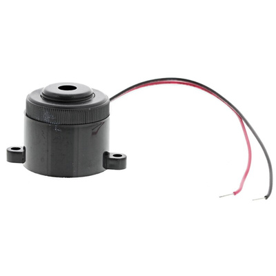 RS PRO 87dB Panel Mount Slow Pulse Internal Piezo Buzzer, 28 x 25.4mm, 4V dc Min, 28V dc Max