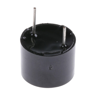 Kingstate 85dB Through Hole Continuous Internal Magnetic Buzzer Component, 12 (Dia.) x 9.5mm, 2V dc Min, 5V dc Max