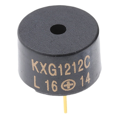 Kingstate 94dB PCB Mount Continuous Internal Magnetic Buzzer Component, 12 x 9.5mm, 8V dc Min, 16V dc Max