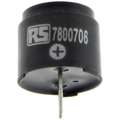RS PRO 85dB Through Hole Continuous Internal Magnetic Buzzer Component, 16 x 14mm, 8V dc Min, 15V dc Max