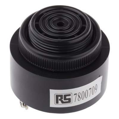 RS PRO 98dB Panel Mount Continuous Internal Piezo Buzzer, 43 x 43.5mm, 30V ac/dc Min, 120V ac/dc Max