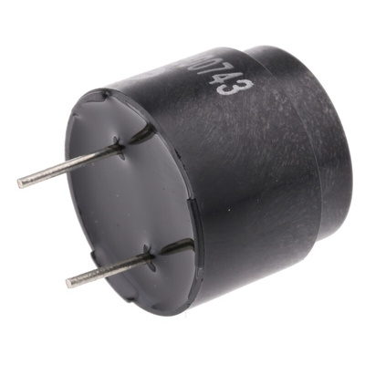 RS PRO 85dB Through Hole Continuous External Piezo Buzzer, 16 x 11.5mm, 9V ac Min, 15V ac Max