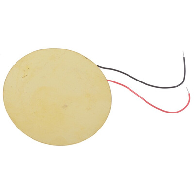 RS PRO 85dB PCB Mount Continuous Piezo Buzzer, 35 (Dia.) x 0.51mm, 8V dc Max
