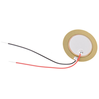 Murata Lead Wire Diaphragm External Piezo Buzzer, 20 (Dia.) x 0.42mm