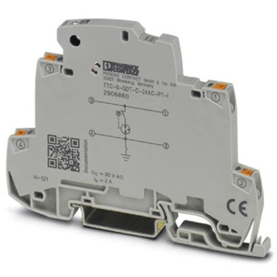 Phoenix Contact, TTC-6-GDT-C-110AC-PT-I Surge Protector 130 V ac Maximum Voltage Rating 5kA Maximum Surge Current Surge