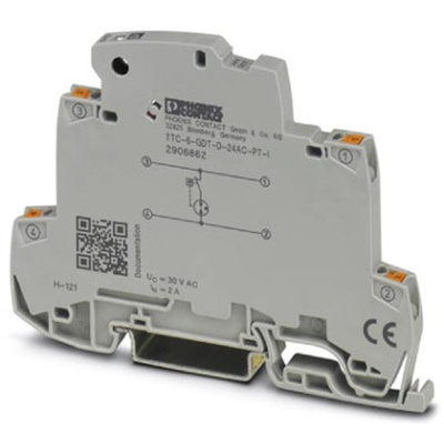 Phoenix Contact, TTC-6-GDT-D-24AC-PT-I Surge Protector 30 V dc Maximum Voltage Rating 5kA Maximum Surge Current Surge