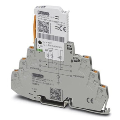 Phoenix Contact, TTC-6P-2X1-F-12DC-PT-I Surge Protector 15 V dc Maximum Voltage Rating 10kA Maximum Surge Current Surge