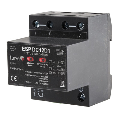 WJ Furse, ESP-DCD1 Surge Protection Device 28 V dc Maximum Voltage Rating Mains Protector
