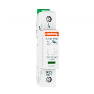Mersen, STPT2-40 Surge Protection Device 275 V ac Maximum Voltage Rating 40kA Maximum Surge Current Type 2 Mersen SPD