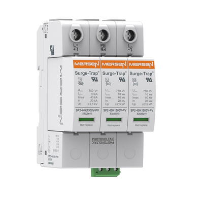 Mersen, STPT2 Surge Protection Device 1500 V dc Maximum Voltage Rating 40kA Maximum Surge Current Type 2 Mersen SPD