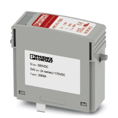 Phoenix Contact, PRT PV Surge Arrester 30 V ac Maximum Voltage Rating 40kA Maximum Surge Current Surge Arrester