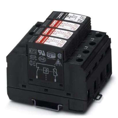 Phoenix Contact, VAL-MS 320/3+1 Surge Arrester 230 V ac Maximum Voltage Rating Surge Arrester