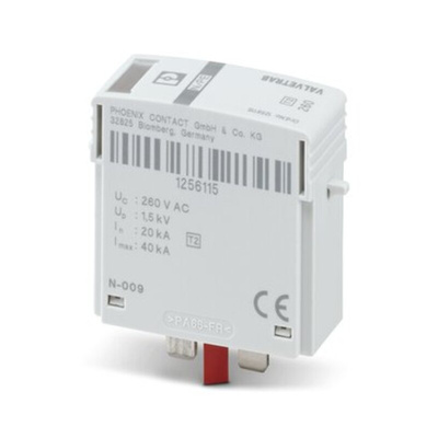 Phoenix Contact Surge Protection Plug 260 V ac Maximum Voltage Rating 40kA Maximum Surge Current Surge Protection