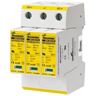 Cooper Bussmann, BSPH Surge Suppressor Unit 1170 V dc Maximum Voltage Rating 40kA Maximum Surge Current Multi-Pole